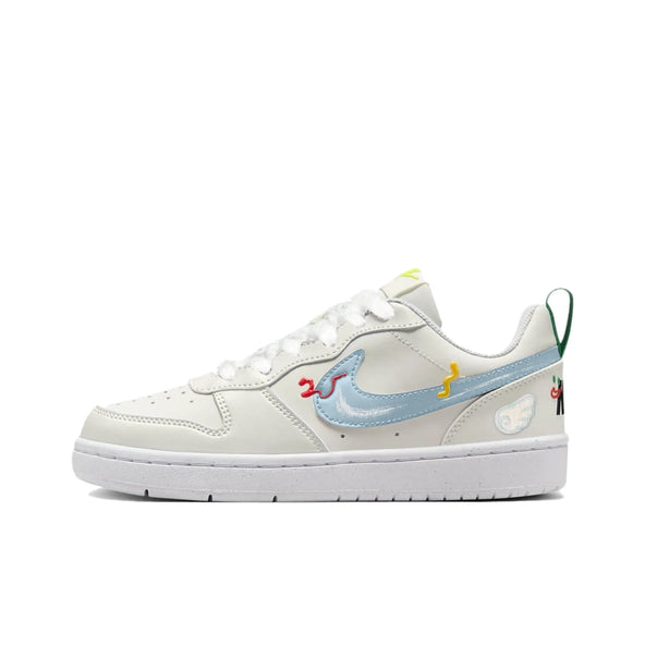 [Custom Unlimited Fun/White/Wings] Court Borough Skateboard Shoes For Children Unisex