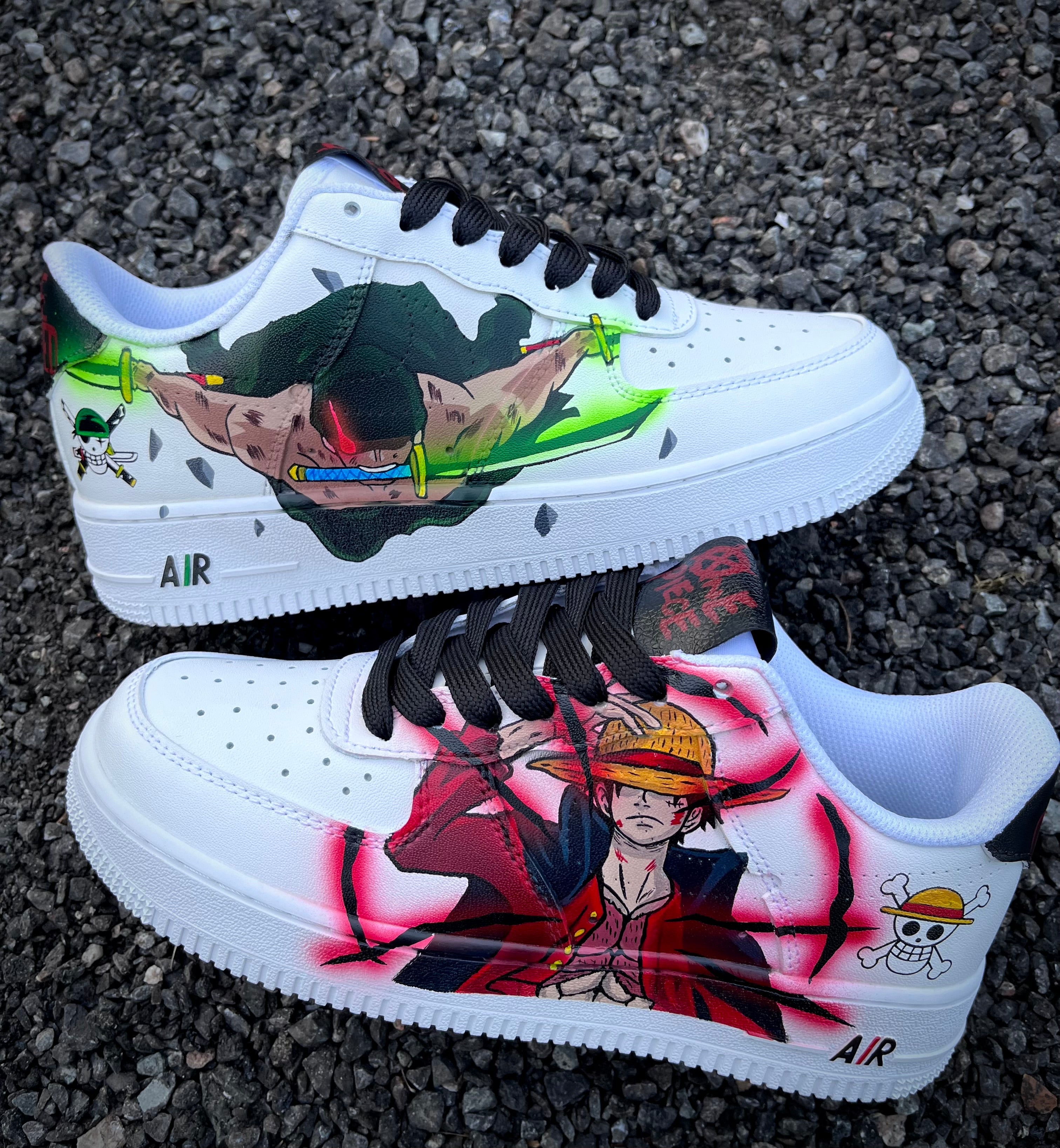 [Custom Roronoa Zoro the King of Hell vs Monkey D Luffy] Air Force 1 Skateboarding Shoes Unisex