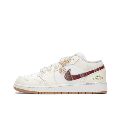 [Custom Winter Melody] Jordan Air Jordan 1 Low Top Unisex Skateboarding Shoes