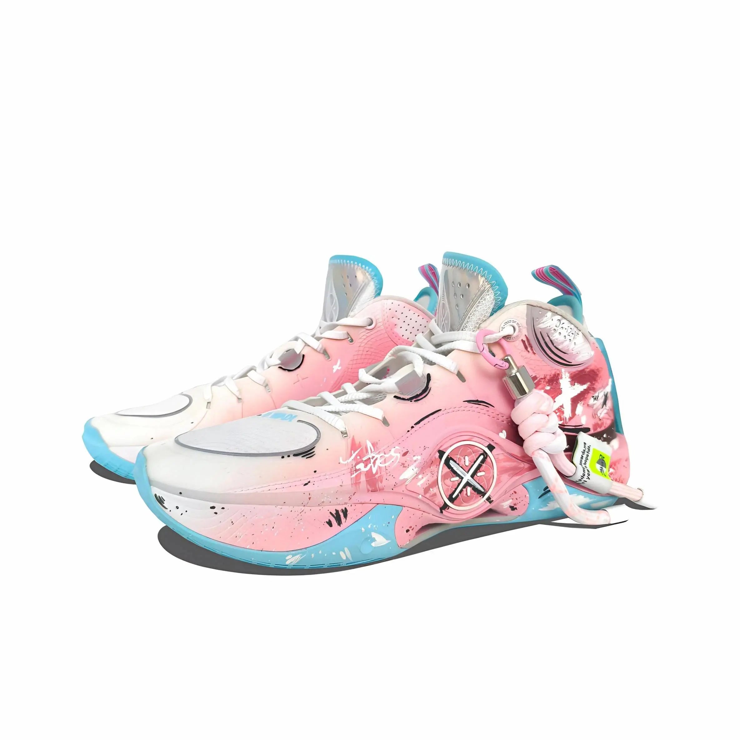 [Pink Graffiti] Custom Street LiNing Basketball Shoes Unisex