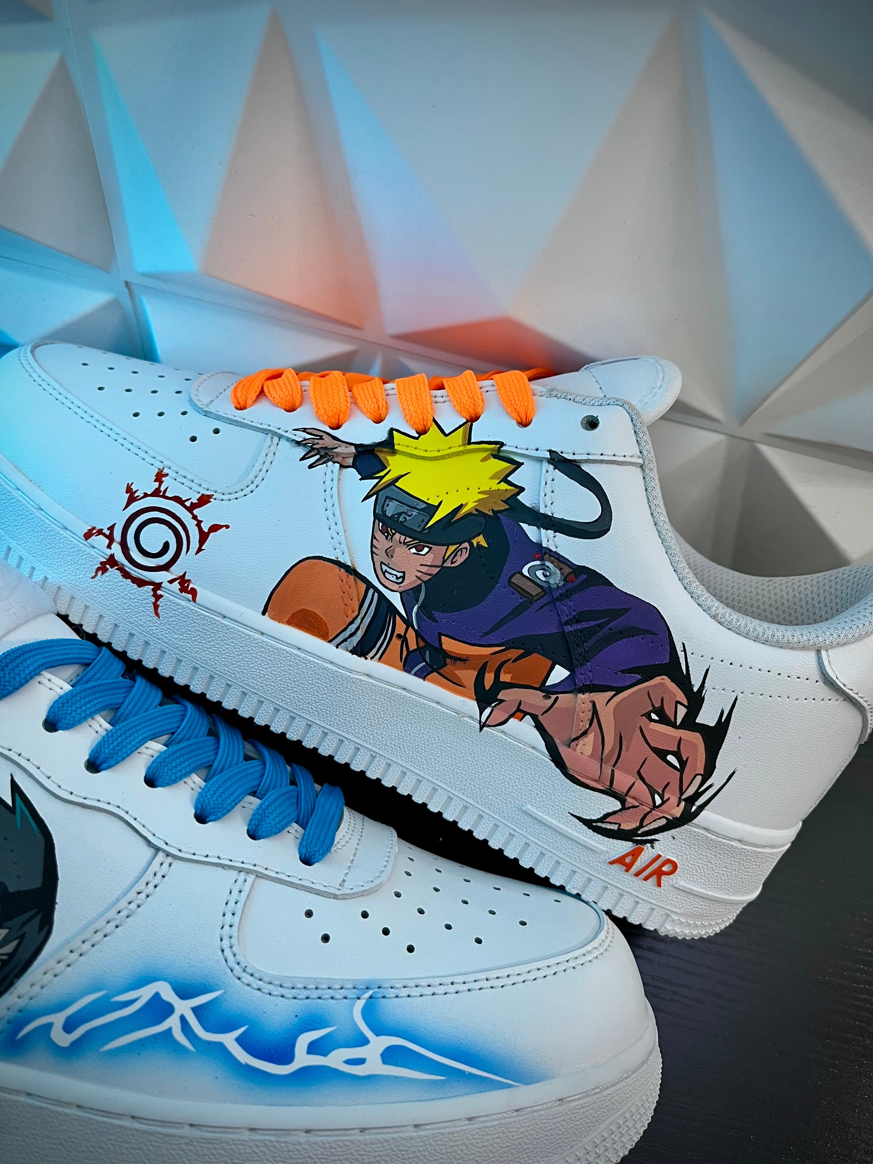 [Custom Naruto Vs sasuke] Air Force 1 Skateboarding Shoes Unisex