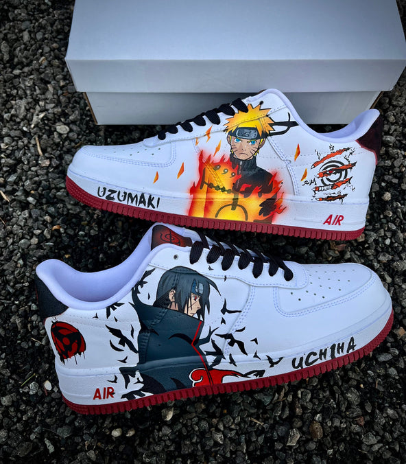 [Custom Naruto Vs itachi] Air Force 1 Skateboarding Shoes Unisex