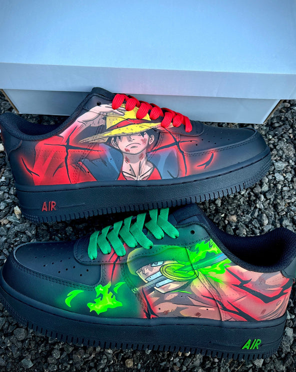 [Custom Luffy Vs Zoro One piece] Air Force 1 Skateboarding Shoes Unisex