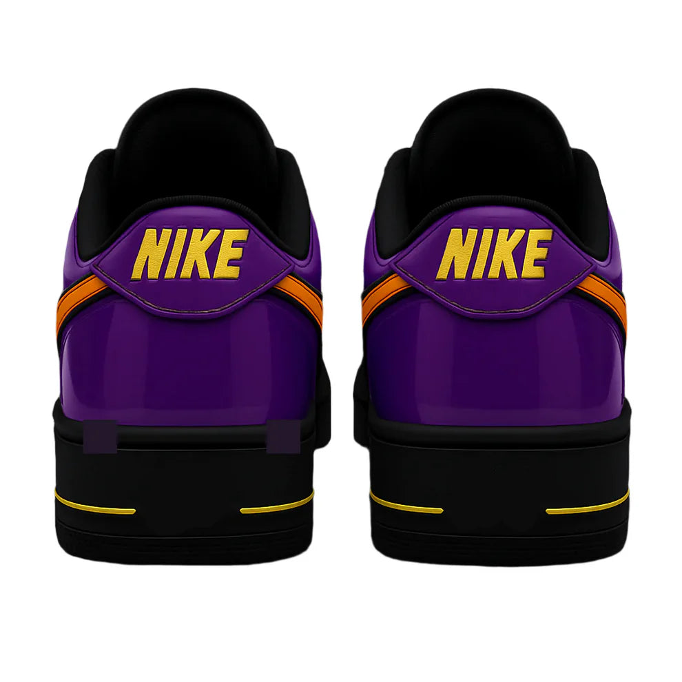[Custom Ramone X Cars] Air Force 1 Skateboarding Shoes Unisex Low-top Purple/Yellow