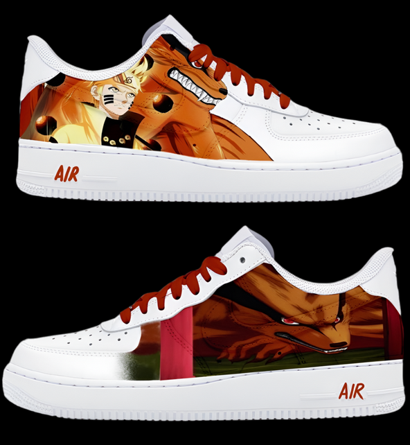 [Custom Naruto Vs Kurama] Air Force 1 Skateboarding Shoes Unisex