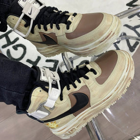 [Custom Moka Sun]  Air Force 1 Skateboarding Shoes Women's