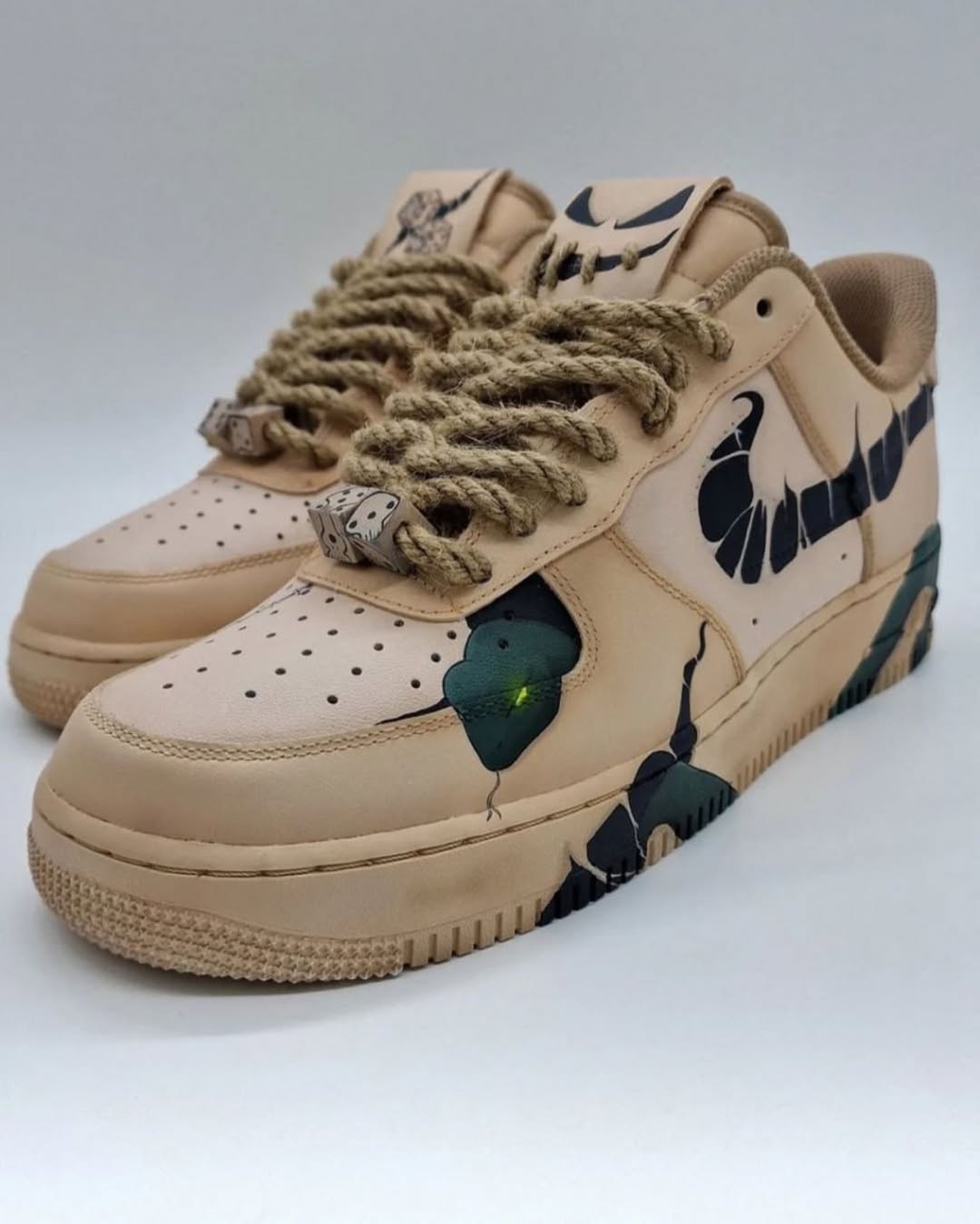 【Custom Hand-painted - Oogie Boogie】Air Force 1 Skateboarding Shoes Unisex