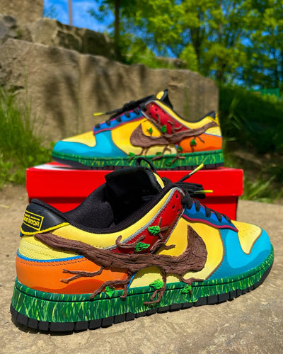 [Custom Kids Next Door] Dunk Skateboarding Shoes Unisex Gray/Black