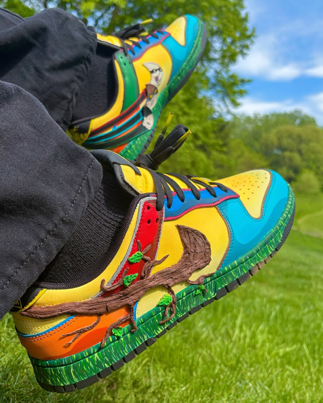 [Custom Kids Next Door] Dunk Skateboarding Shoes Unisex Gray/Black