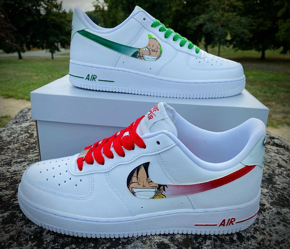 [Custom Luffy Vs Zoro] Air Force 1 Skateboarding Shoes Unisex
