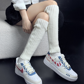 [Custom Deconstructing the Christmas striped woman S-BOX] Nike Air Force 1 Skateboarding Shoes Women's Low-top Blue