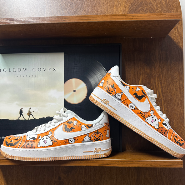 [Custom GS Halloween Carnival]  Air Force 1 Kids' Skateboarding Shoes Grade School