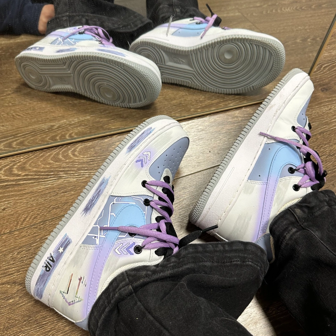 [Custom The future of Technology] Nike Air Force 1 Skateboarding Shoes Unisex