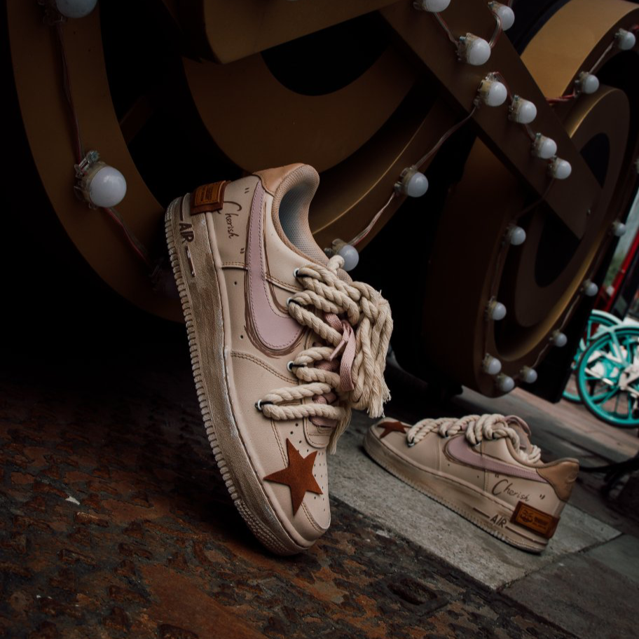 [Custom Cherish] Nike Air Force 1 Skateboarding Shoes Women's