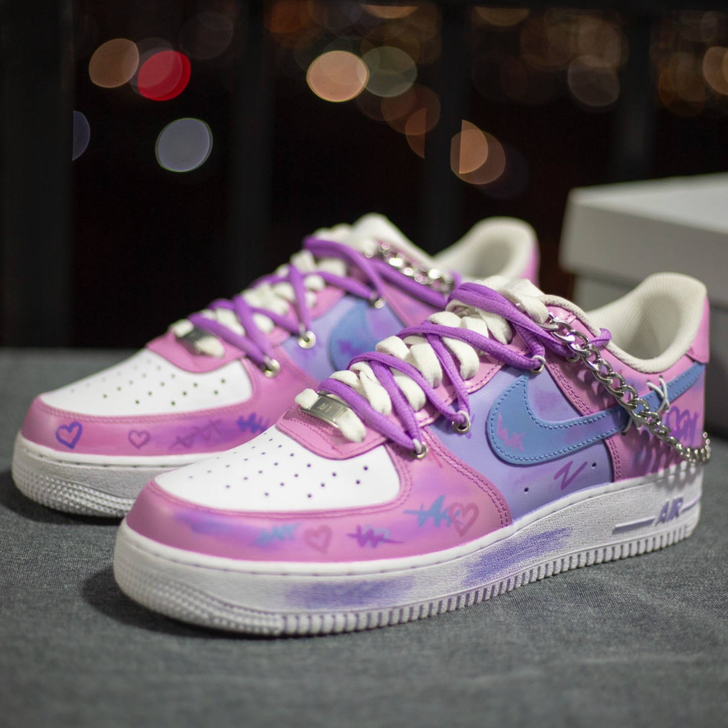 [Custom Dopamine Color contrast]  Air Force 1 Skateboarding Shoes Women's