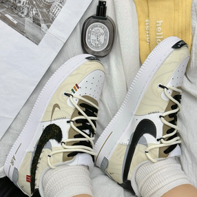 [Custom Enter the wild] Nike Air Force 1 Skateboarding Shoes Women's Low-top Brown/Green