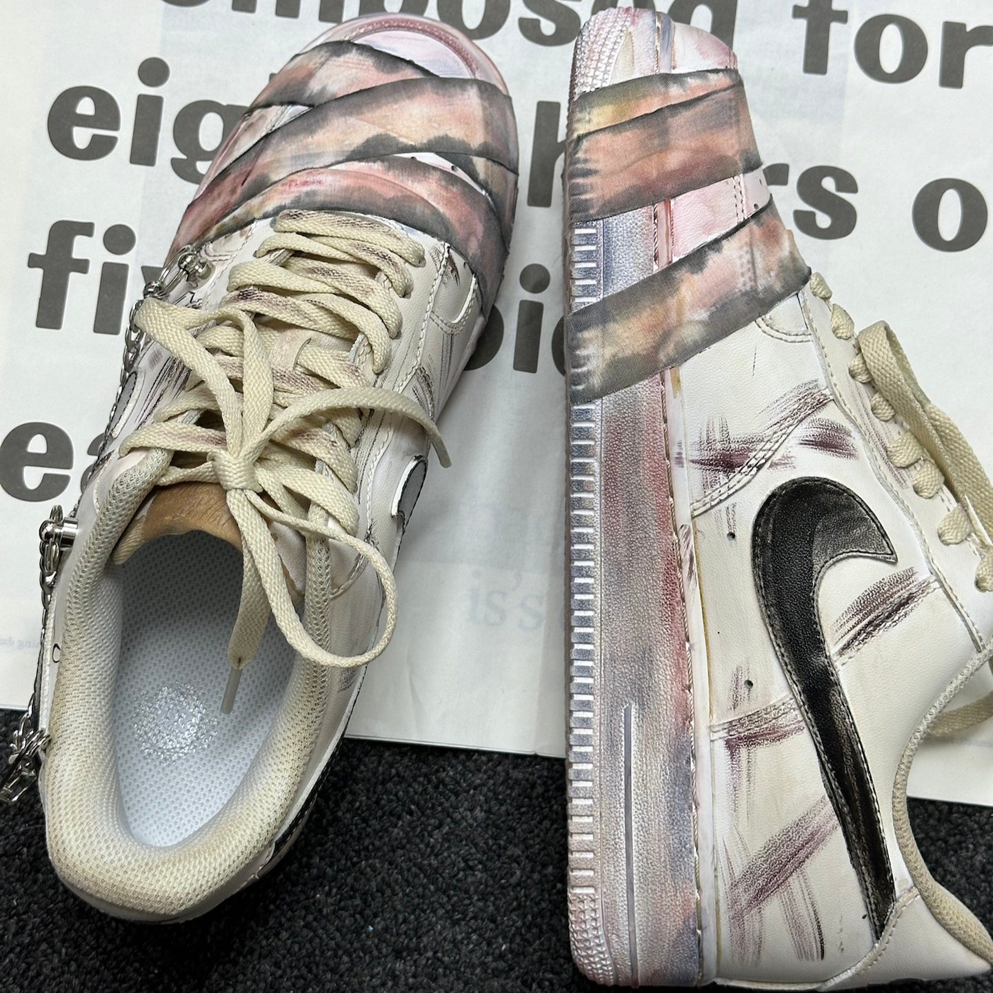 [Custom Female field medical officer]  Air Force 1 Skateboarding Shoes Women's Low-top Beige