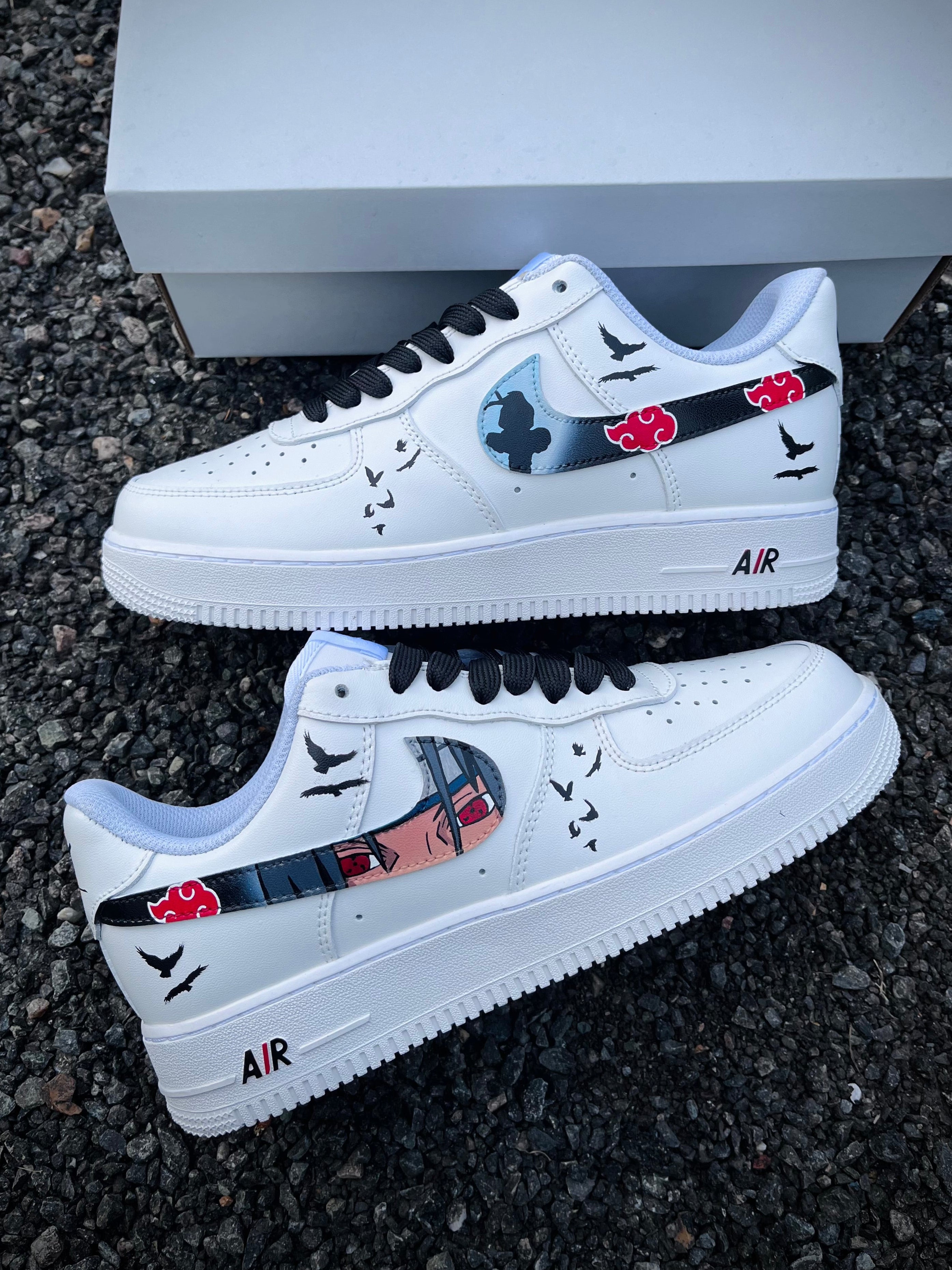 [Custom Itachi Akatsuki] Air Force 1 Skateboarding Shoes Unisex