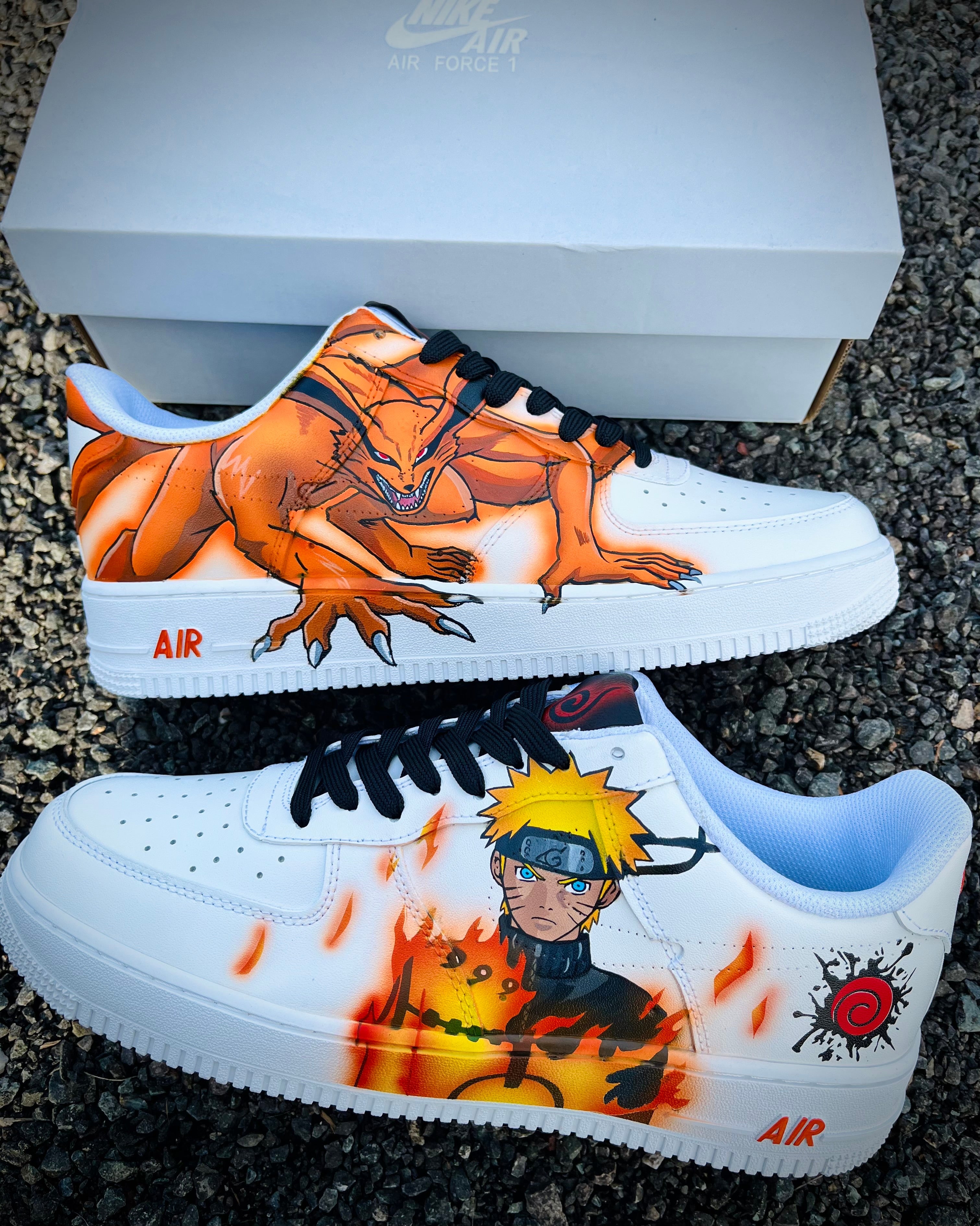 [Custom Naruto Vs Kurama] Air Force 1 Skateboarding Shoes Unisex