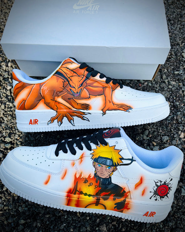 [Custom Naruto Vs Kurama] Air Force 1 Skateboarding Shoes Unisex