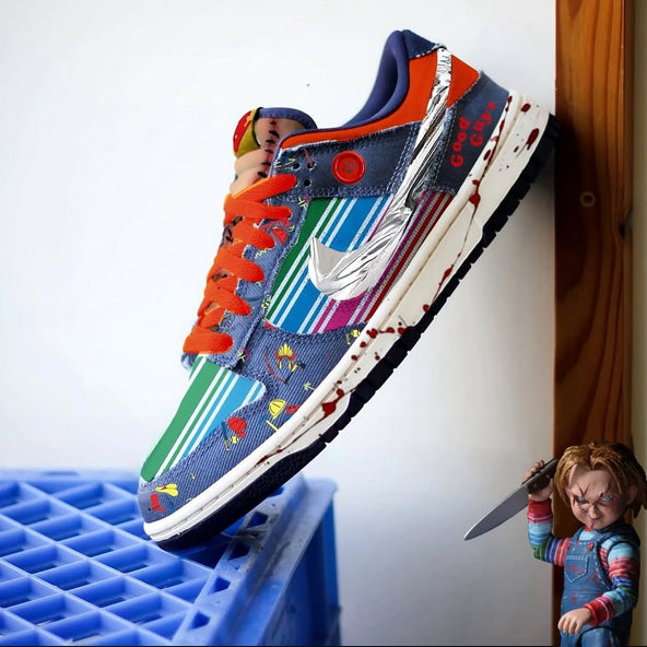 [Custom Chucky] Dunk Skateboarding Shoes Unisex Low-top