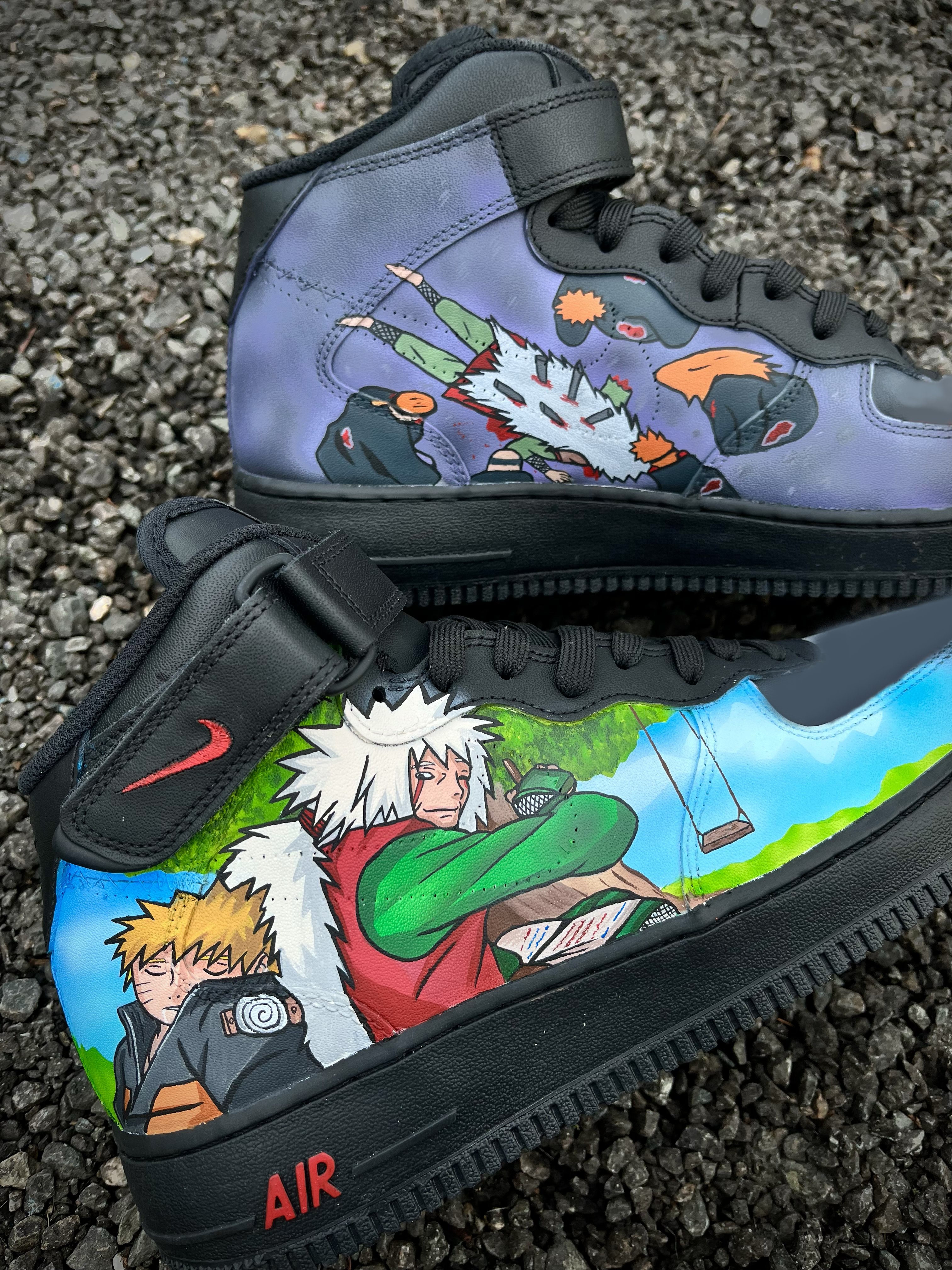 [Custom Naruto vs Jiraiya] Air Force 1 Skateboarding Shoes Unisex