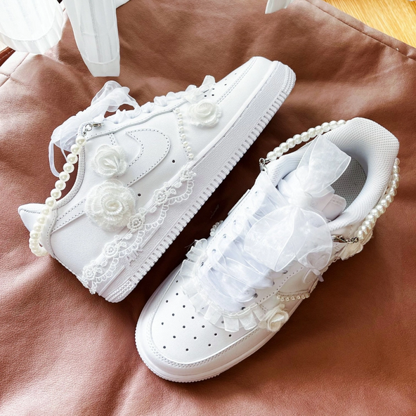 [Custom Romantic Rose]  Air Force 1 Skateboarding Shoes Women's