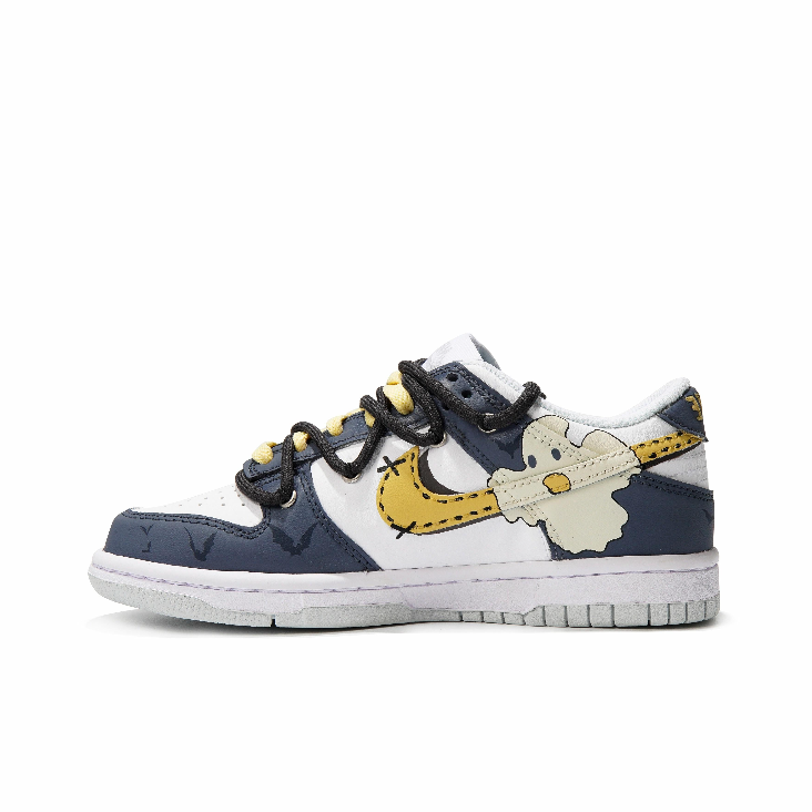 [Custom Bizarre Gathering] Dunk Skateboarding Shoes Unisex Low-top Blue/Gray