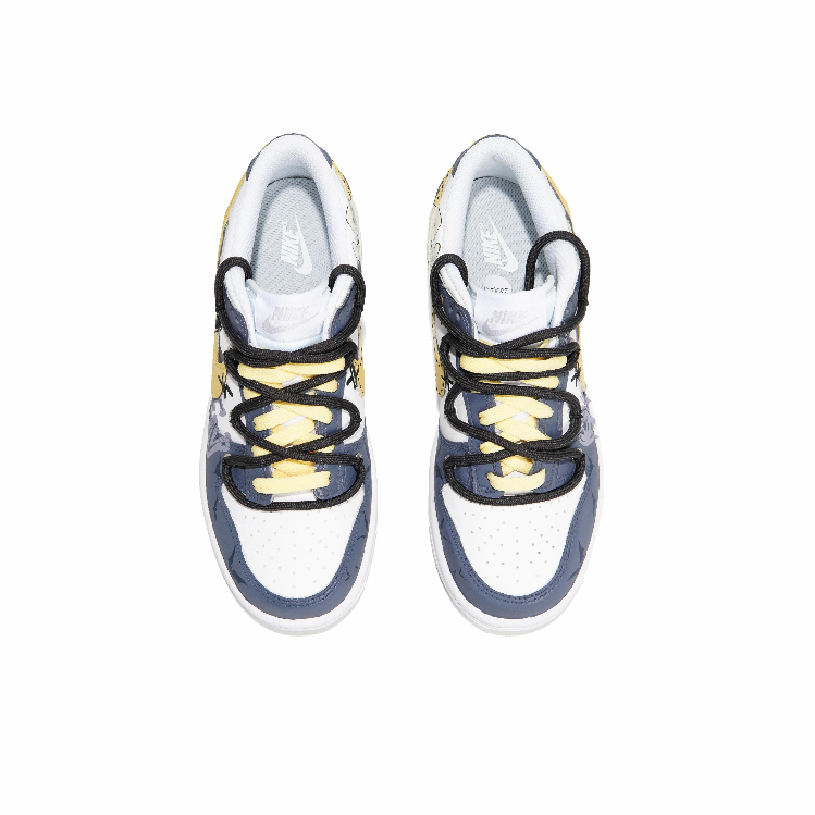 [Custom Bizarre Gathering] Dunk Skateboarding Shoes Unisex Low-top Blue/Gray