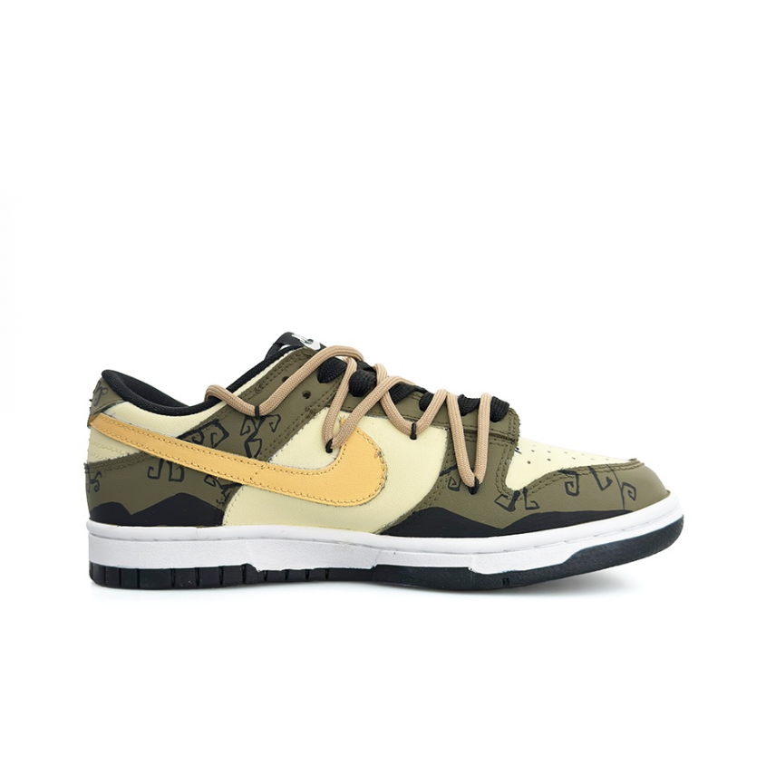 [Custom Mistblack Cat] Dunk Skateboarding Shoes Unisex Low-top Green