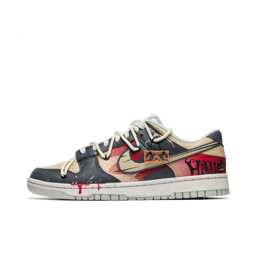 [Custom Dark Harvest] Dunk Skateboarding Shoes Unisex Low-top Black/Red