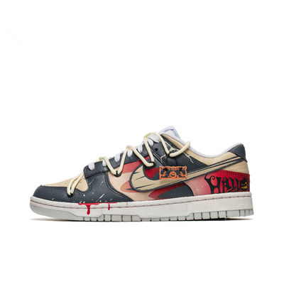 [Custom Dark Harvest] Dunk Skateboarding Shoes Unisex Low-top Black/Red
