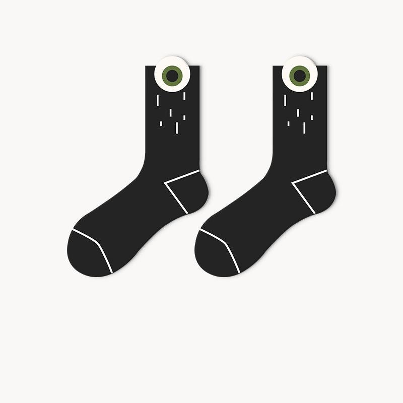 Therapeutic Cute Pet - Anti-Slip Socks, Unisex Breathable Mid-Crew Socks for Men & Women, Trendy Couple Matching Pairs, Moisture-Wicking Casual Wear 5 Pairs  (Spring/Fall)