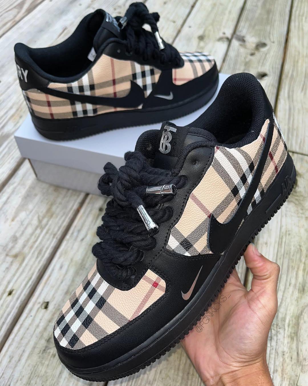 [Customized Tahitian] Air Force 1 Shoes Unisex Hand Painted Pink/White/Red/Blue