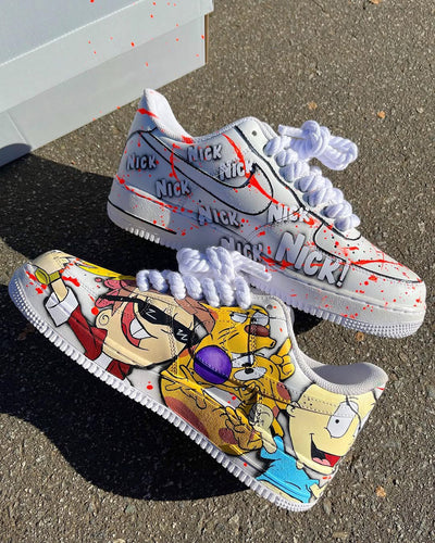 [Customized Nickelodeon Mashup] Air Force 1 Shoes Unisex Hand Painted