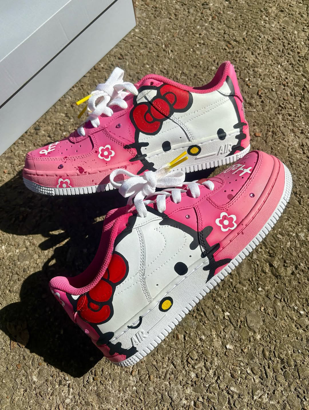 [Customized Kitty] Air Force 1 Shoes Unisex Hand Painted Pink