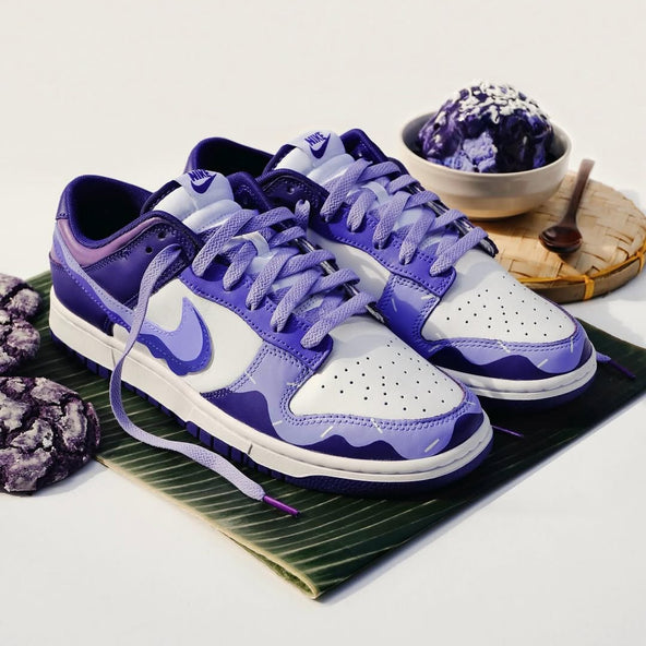 [Customized Blueberry Ice Cream] Dunk Low-top Shoes Unisex Purple