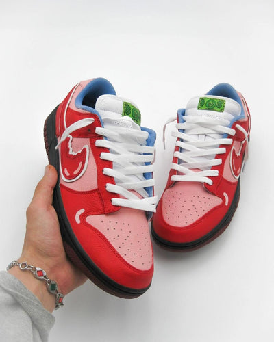 [Custom Mr.Crab] Dunk Skateboarding Shoes Unisex Low-top Red