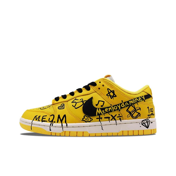 [Custom Monopoly] Dunk Skateboarding Shoes Unisex Graffiti Yellow