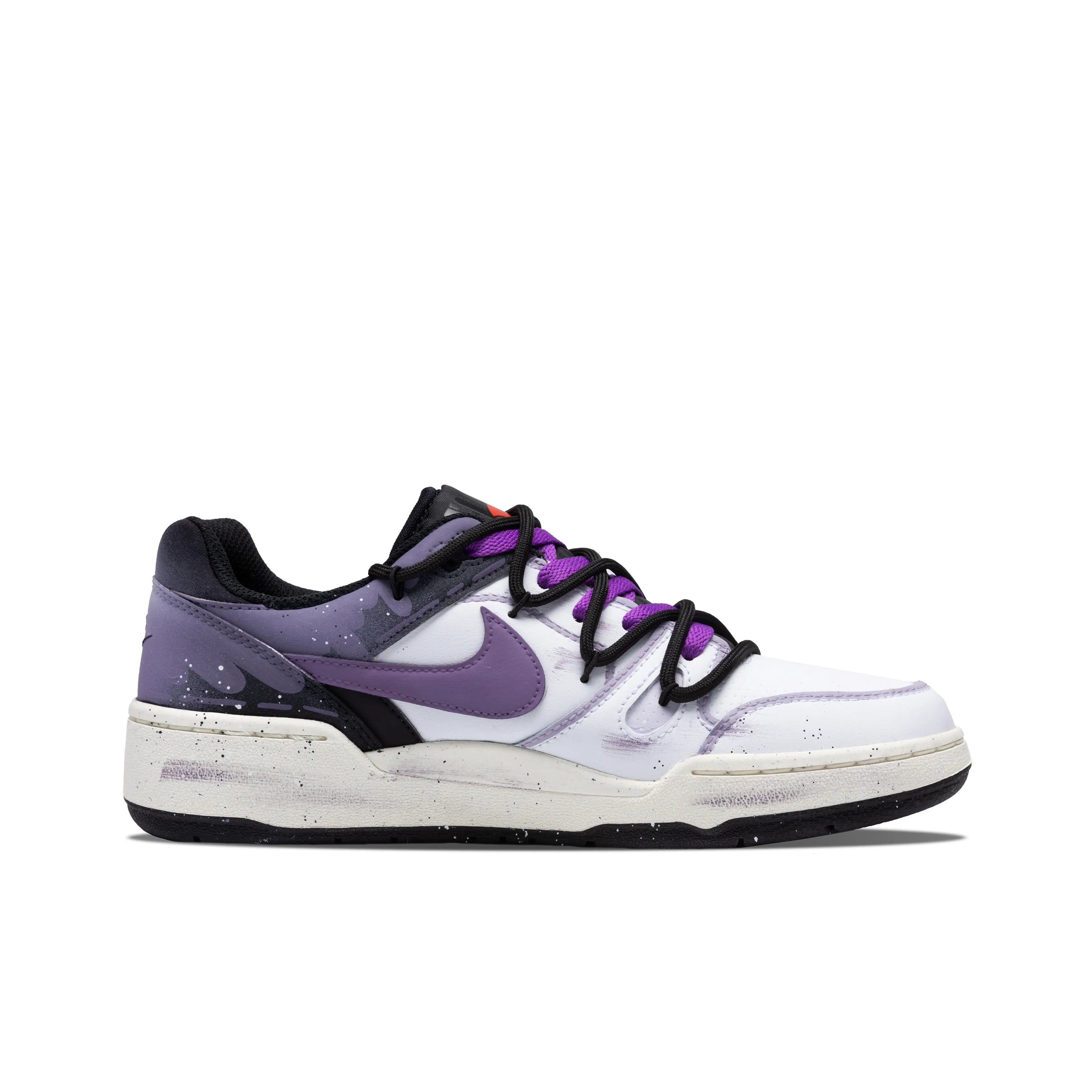 [Custom Backlit Flight] Full Force Purple Ink Graffiti Skateboarding Shoes Unisex