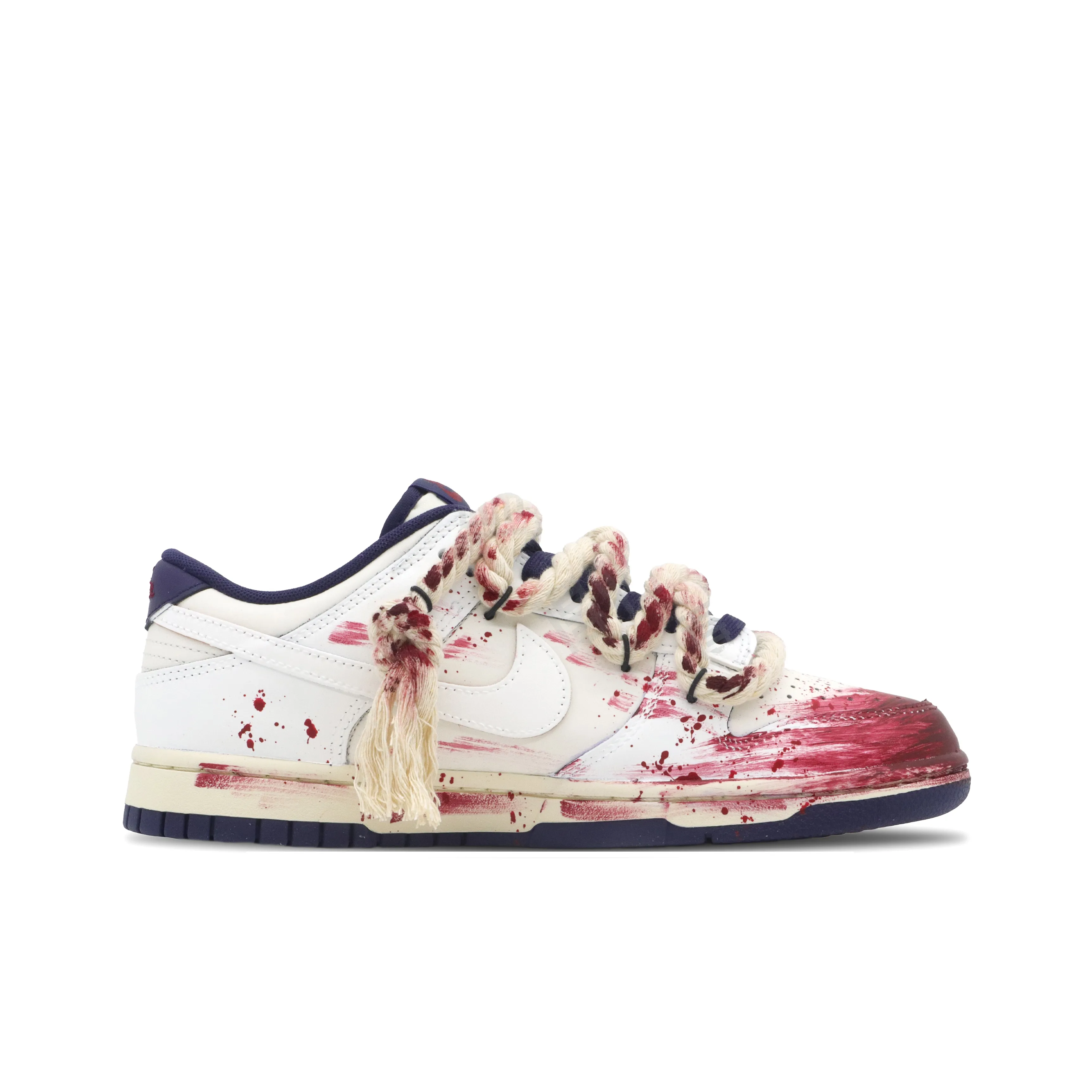 [Custom Blood-red Mummy] Dunk Skateboarding Shoes Unisex Red/White