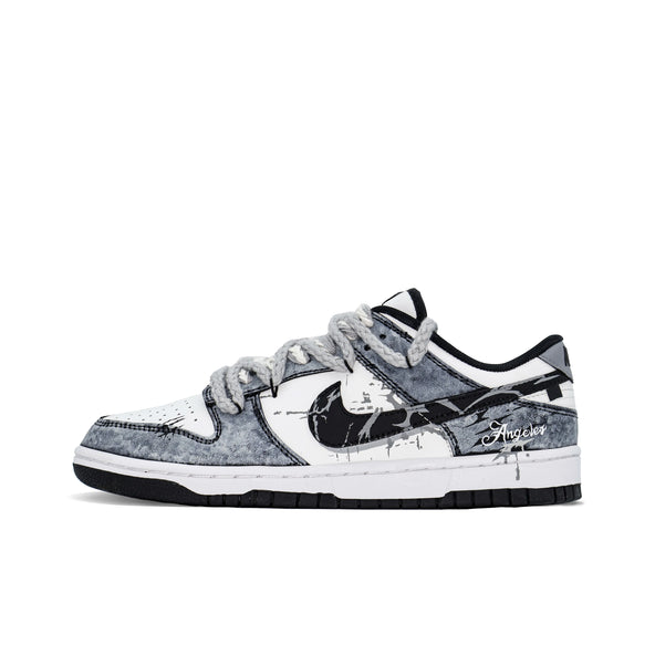 [Custom Shadow Slayer] Dunk Skateboarding Shoes Unisex Gothic Style Gray