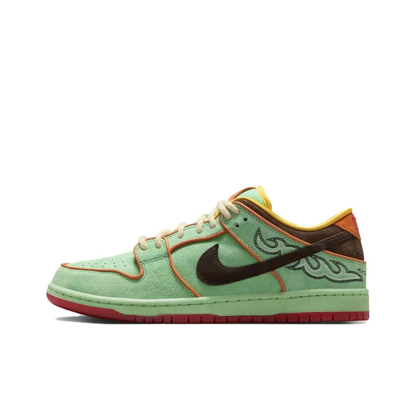 [Custom Shenron] Dunk Low Skateboard Shoes Unisex Green Suede