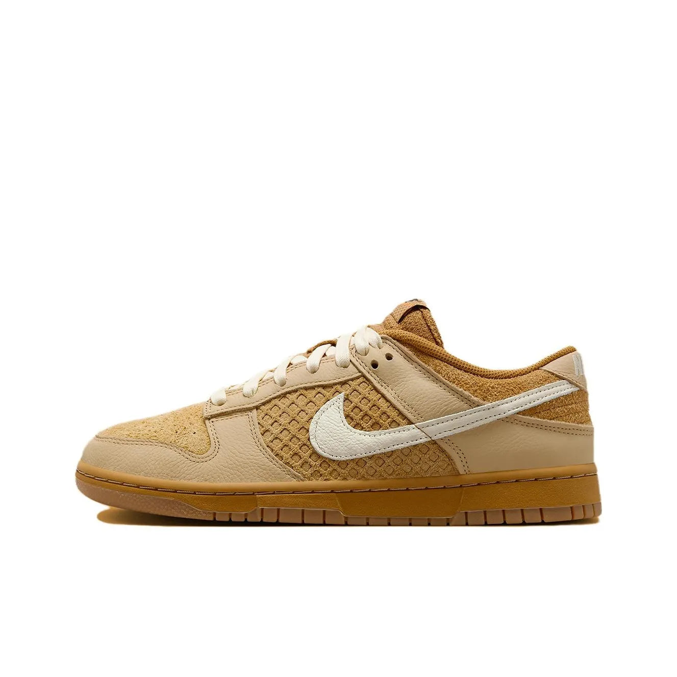 [Custom Waffles - Wheat] Dunk Low Skateboarding Shoes Unisex Brown