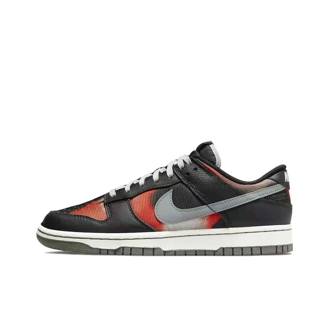 [Custom Dark Poker] Dunk Skateboarding Shoes Unisex Black/Gray/Silver