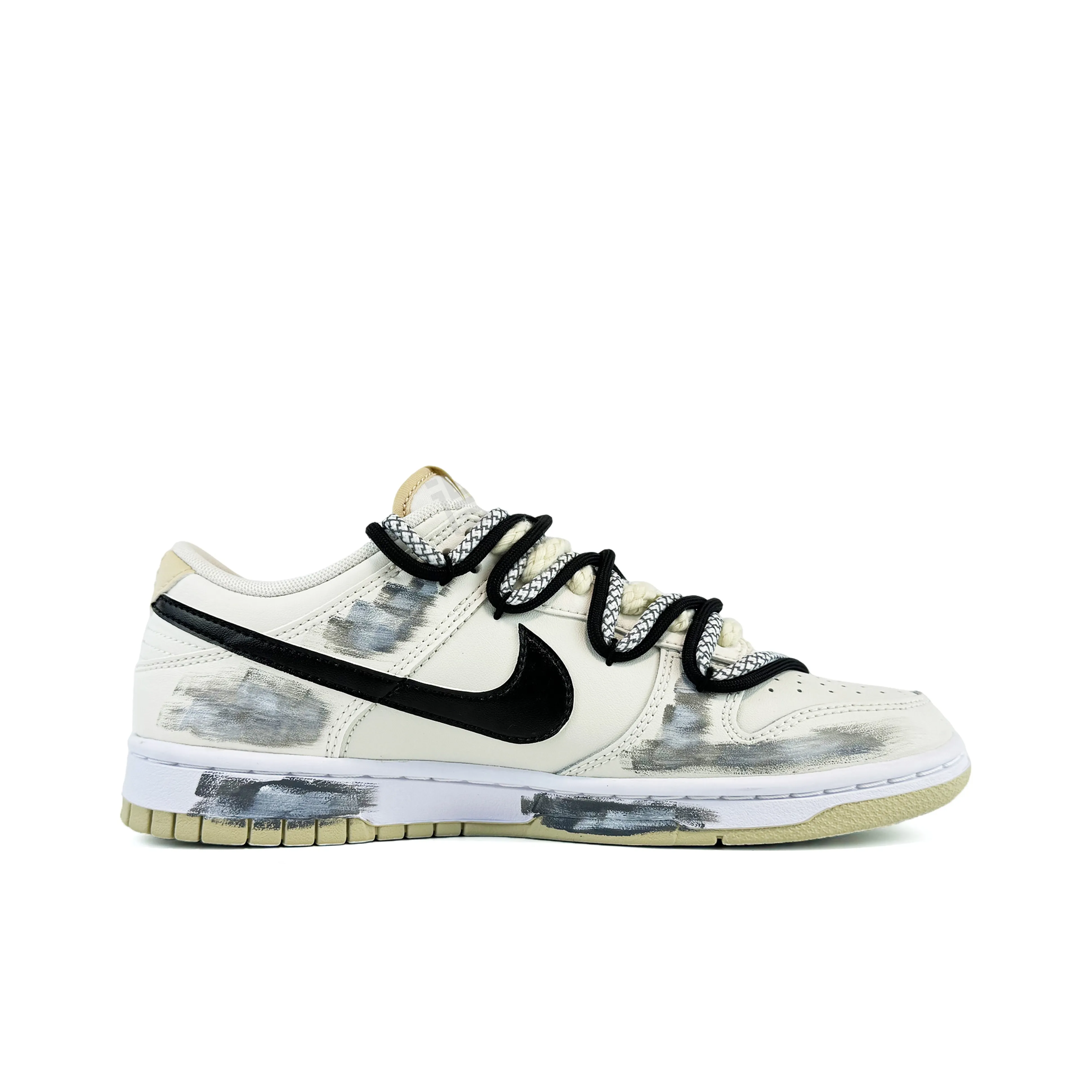 [Custom Eye of God, Distressing, Lacing, Construction] Dunk Low Skateboard Shoes Unisex