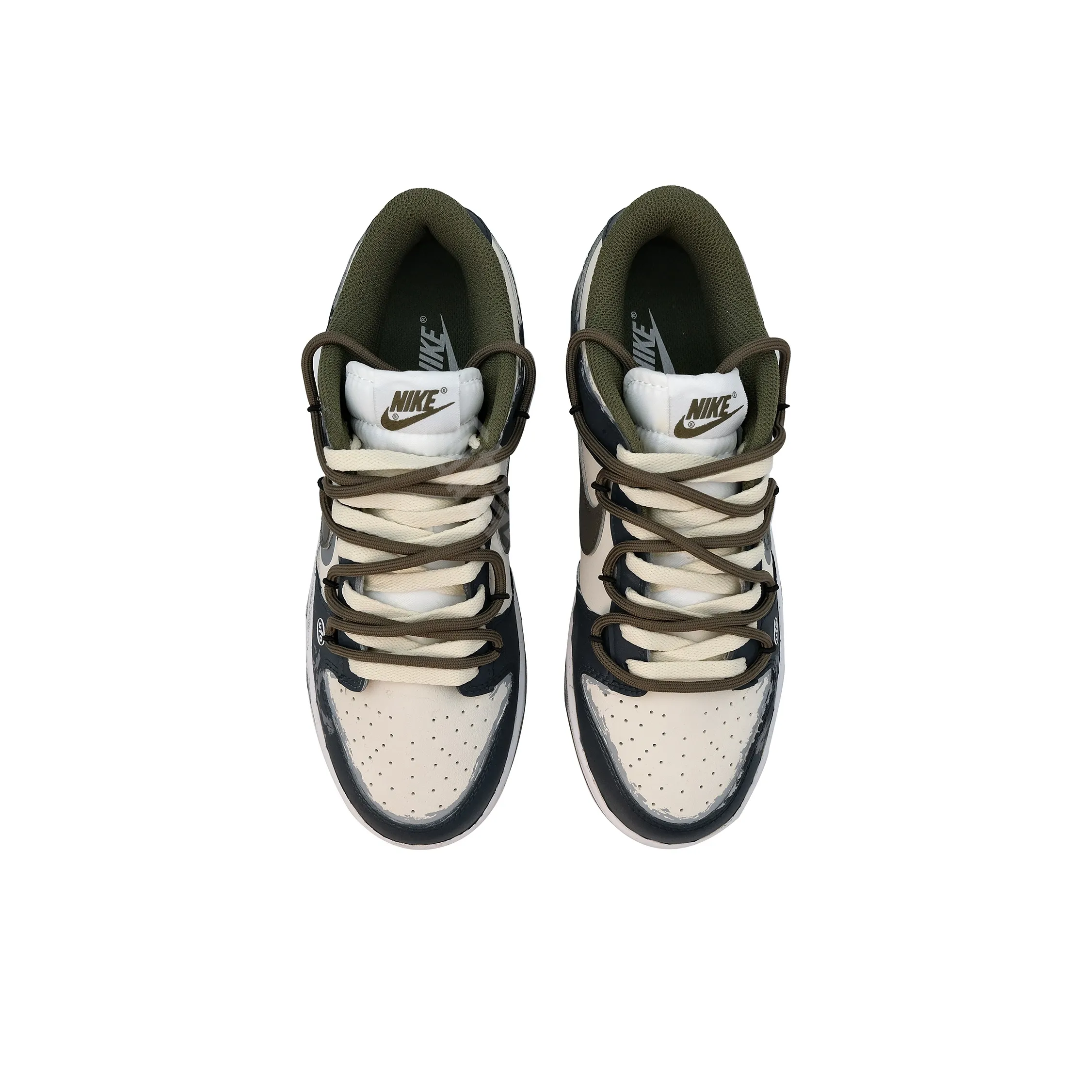 [Custom Mottled Cosmos] Dunk Skateboarding Shoes Unisex Blue/Gray