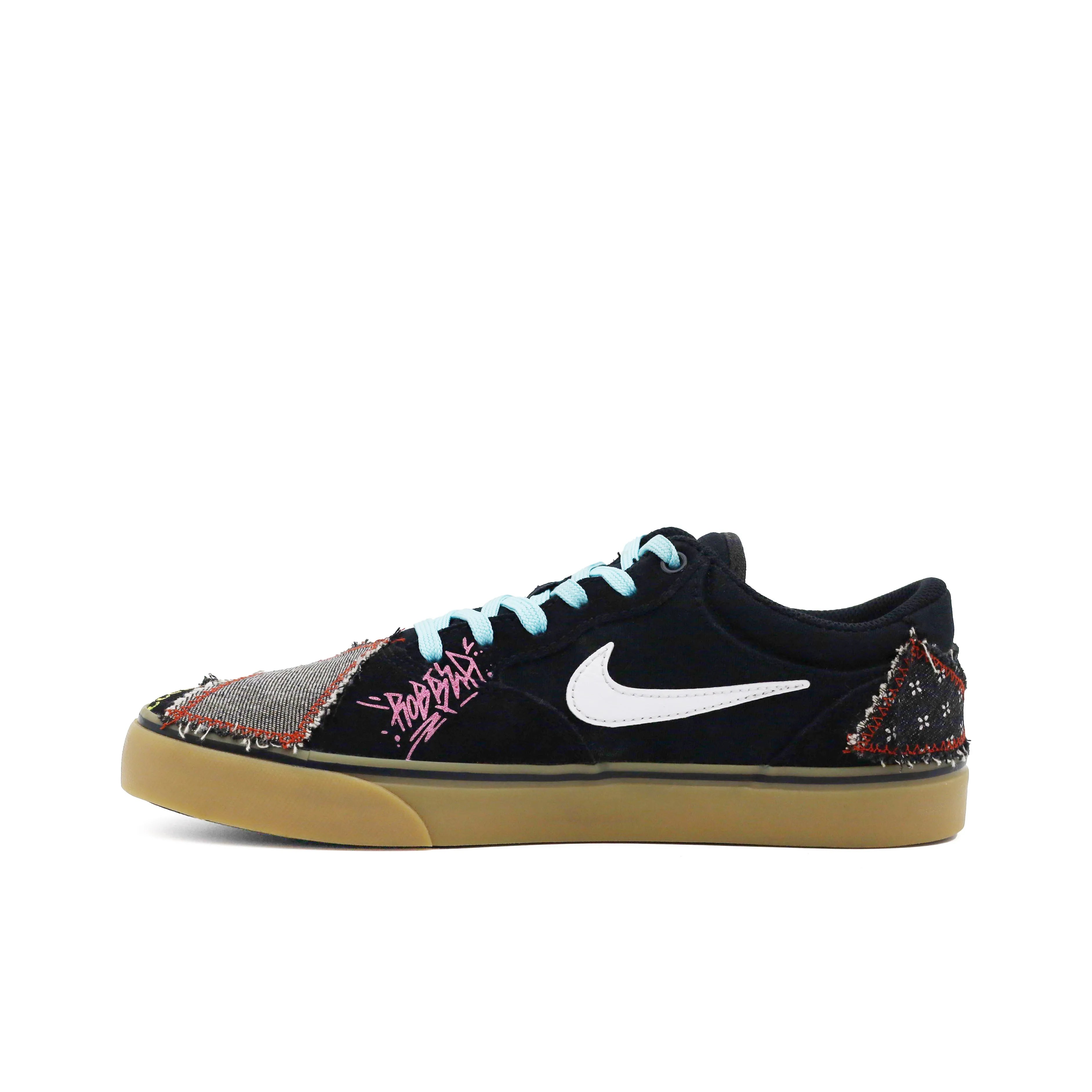 [Custom Black Sticker Graffiti] SB Chron Skateboarding Shoes Unisex Irregular Style
