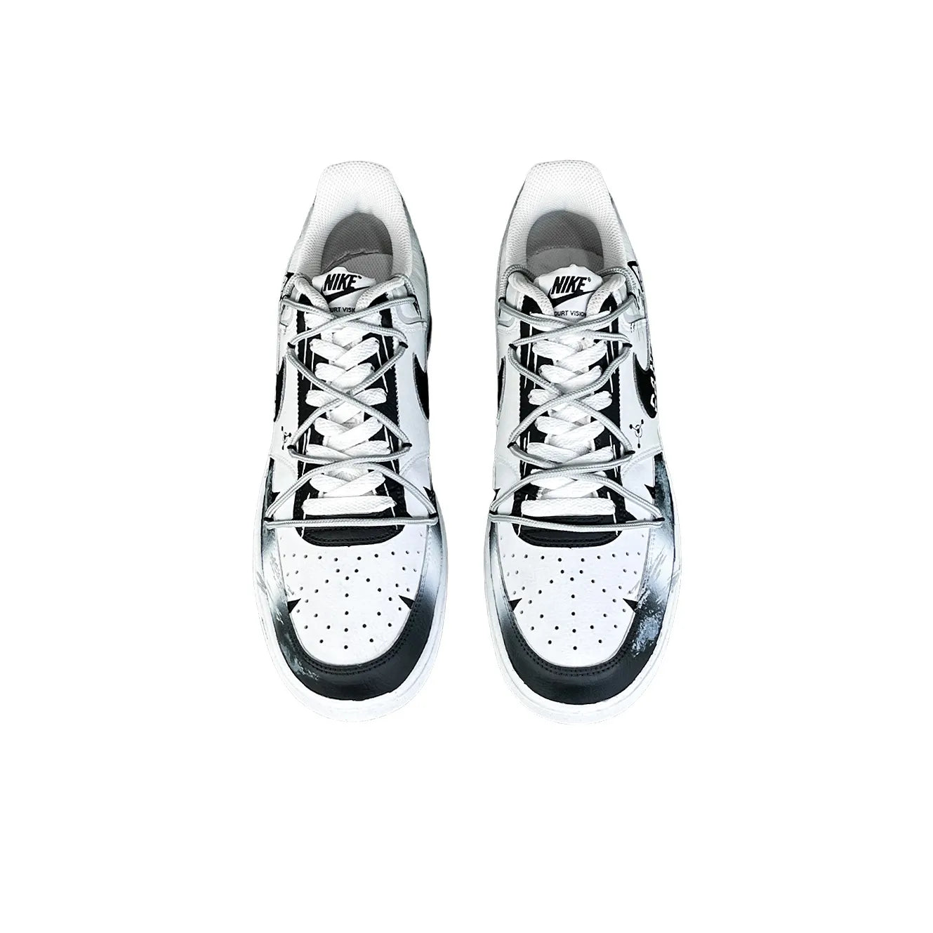 [Custom Dangerous Party] Court Vision Low Skateboard Shoes Unisex Black/White/Gray