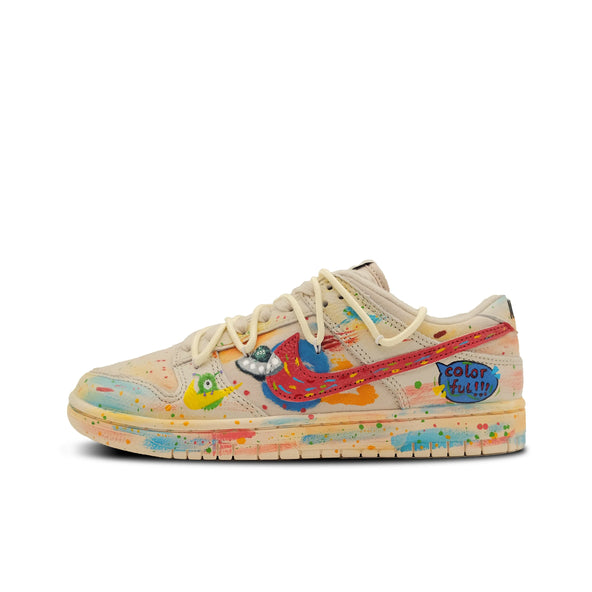 [Custom Alien Spaceship] Dunk Low Skateboard Shoes Unisex Colorful Graffiti